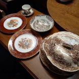ROYAL CROWN DERBY PLATES, JOHNSON BROTHERS SOUP TUREEN & PLATE & OTHER CHINA PLATES