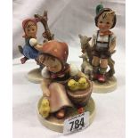 3 SMALL GOEBEL FIGURES