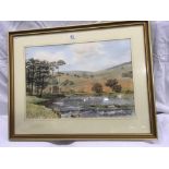 DARTMOOR WATERCOLOUR VIEW ENTITLED ''WEST DART, SHERBERTON'' BY JOHN PRICE. SIGNED