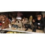 SHELF OF LEOPARDS, MEERKAT'S, CHIMPANZEE'S & MONKEY'S