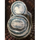 5 CARTONS OF MIXED BLUE & WHITE & OTHER CHINA, PLATES, BOWLS ETC