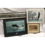 PANORAMIC MOUNT RADFORD SCHOOL 1947 PICTURE, A HARBOUR RACING PICTURE, DOLPHIN PICTURE & MID