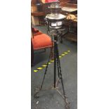 ADJUSTABLE METAL OIL LAMP STAND WITH ALADIN BURNER