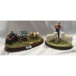 BORDER FINE ARTS FIGURE 'DOUBLE RATIONS' NO. A26104 & 'DOING THE ROUNDS' NO. A27565