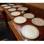 QTY OF BASKET WEAVE PLATES & 2 CAKE PLATES