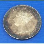 1841 MARIA II PORTUGAL SILVER 500 REIS COIN MINTAGE 20,000 LOVELY TONED RARE