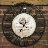 A LARGE WALL CLOCK APPROX 31'' DIA