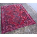 RED PATTERNED RUG