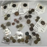 A BAG OF MOSTLY UK COPPER AND BRASS COINAGE