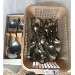 SMALL CARTON OF MISC CUTLERY PLATED WARE