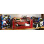 MIRA CAST METAL CORVETTE 954 IN BOX & A QTY OF STREET FIRE BURAGO TOYS IN BOXES, MINI COOPERS &