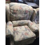 FLORAL UPHOLSTERED G-PLAN ARMCHAIR