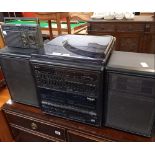 PHILIPS COMPACT DISC MIDI HI-FI SYSTEM, FCD185 WITH SEPARATE SPEAKERS & TRANSISTOR RADIO