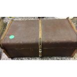 BROWN TRAVEL TRUNK A/F