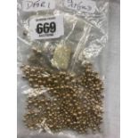 BAG OF 9ct GOLD BEADS ETC, APPROX 32g