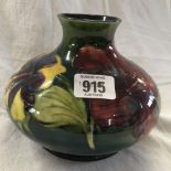 MOORCROFT VASE POSSIBLY ORCHID PATTERN