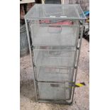 METAL 4 DRAWER MESH STORAGE UNIT