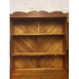 MODERN PINE DRESSER WITH BRASS DROP HANDLES, 3ft 6'' WIDE X 6ft 6'' TALL