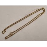 A GOOD 9ct ROPE TWIST NECK CHAIN