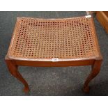 WOOD & BASKET WEAVE DRESSING TABLE OR PIANO STOOL