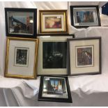 CARTON OF LIMITED EDITION PICTURES & 3 ADVERTISING MIRRORS
