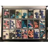 BOX OF VARIOUS OVAL SEMI PRECIOUS CABOUCHON BEADS
