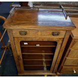 EDWARDIAN ROSEWOOD MUSIC CABINET A/F