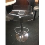 ADJUSTABLE CHROME & PERSPEX BAR STOOL