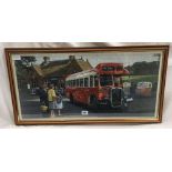 F/G PUZZLE PICTURE OF WEYBOURNE STATION WITH SINGLE DECKER BUS