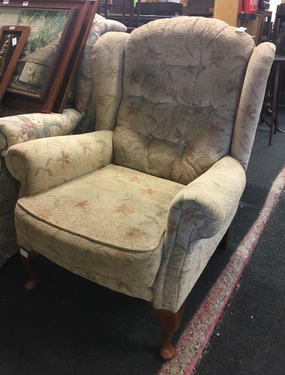 FLORAL PATTERNED ARMCHAIR