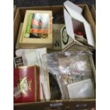 LARGE CARTON OF USED UK & WORLD POSTAGE STAMPS, LOOSE IN TUBS & PLASTIC BAGS