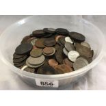 TUB OF MISC UK COINAGE INCL; COPPER NICKEL & BRONZE
