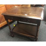 GOTHIC STYLE 2 TIER 2 DRAWER SIDE TABLE