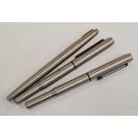 3 PARKER PENS, 2 INK & 1 ROLLER BALL. 1 MARKED WRITING EQUIPMENT SOCIETY