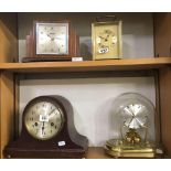 MANTLE CLOCK - CRACKED GLASS, TORSION CLOCK BY KERN & 2 OTHER CLOCKS