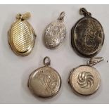 FIVE SILVER LOCKETS