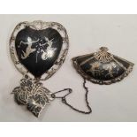 THREE SILVER NEILLO BROOCHES