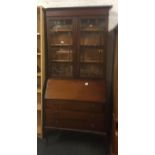 MAHOGANY BUREAU BOOKCASE