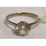 WHITE GOLD 9ct SINGLE STONE RING