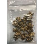 BAG OF YELLOW METAL PUSSYCAT CHARMS, APPROX 48g