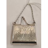 SILVER PURSE SHAPED STAMP HOLDER