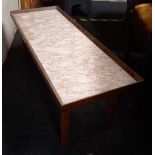 MID CENTURY PLYWOOD & FORMICA OBLONG COFFEE TABLE