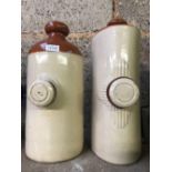 2 STONEWARE WATER BOTTLES