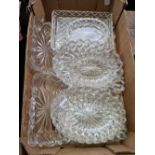 CARTON OF CUT GLASS DISHES