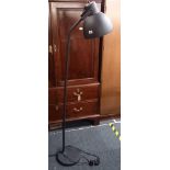 MODERN ADJUSTABLE METAL FLEX HEAD STANDARD LAMP & METAL BLACK STANDARD LAMP