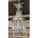 SMALL HANGING CHANDELIER A/F