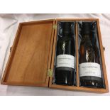 ERNEST & JULIO GALLO 2002 CABERNET SAUVIGNON & 1 2003 CHARDONNAY IN WOODEN PRESENTATION CASE