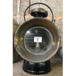 REPAINTED VINTAGE CARRIAGE OR EARLY CAR PARAFFIN LIGHT WITH FITTINGS