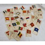 A COLLECTION OF 35+ MURATTI SILK CIGARETTE INSERTS NATIONS OF THE WORLD
