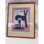COLOUR PRINT OF THE FRONT COVER OF VOGUE MAGAZINE FOR SEPTEMBER 1ST 1924